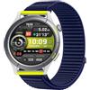 GIOPUEY Cinturini Compatibile con Amazfit Cheetah Round, Nylon Traspirante Sport Loop Cinturino in Morbido Nylon Intrecciato Strap Band - Darkblue