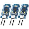 Ulegqin Pro Micro con 32U4 Schede Madri Ulegqin Pro Micro 5V/16MHz Schede di sviluppo Aggiornatore usb autonomo Typ-C Interfaces Nessuna saldatura Compatibile con Arduino (3 pezzi)
