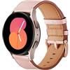 SUNDAREE 20mm Cinturino Compatibile con Samsung Galaxy Watch FE 5 4 40mm/Active 2 40mm/Watch 42MM/Gear S2 Classic/Garmin Venu SQ 2/Amazfit GTS 4 Mini Bip,Donna Rosa Pelle Orologio Cinturini Bracciale