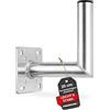 Premium X 25 cm Supporto da Parete in Alluminio per Parabola Satellitare Supporto da Muro per Antenna Satellitare in Alluminio 250 mm