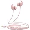 Hmusic Auricolari per Dormire, Isolamento Acustico 30 dB, Silicone morbido e comodo, Cuffie con filo jack e microfono, Design piatto per dormire di lato, Viaggio, Meditazione(Rosa)