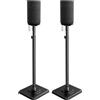 Perlegear - Supporto per altoparlanti, confezione da 2, altezza regolabile da 83,8 a 106,7 cm, supporto per piccoli altoparlanti, supporto per casse e altoparlanti satellitari con gestione dei cavi
