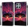KENHONER Cover Compatibile con Motorola Moto G56 5G, Premium Pelle PU Portafoglio Flip Libro Custodia per Motorola Moto G56 [Protezione Completa] - Albero