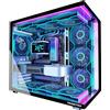 MUSETEX Y6 Case PC, con 7 Ventole PWM ARGB (Infinity Mirror) Preinstallate, Case ATX Mid Tower, Case PC Gaming con Type-C, Vetro Temperato a 270° Vista Completa, Nero