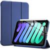 ProCase Custodia per iPad Mini A17 Pro 2024 / iPad Mini 6 Gen 8.3 pollici 2021, sottile e leggera, con supporto per sciarpa intelligente, con traslucido, colore: blu marino