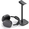 doenci Supporto universale per cuffie Bluetooth con base ponderata + tubo in alluminio, supporto per cuffie da gioco, accessorio universale