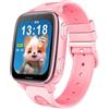 GiDaCom Orologio per Bambini con Pulsante SOS, Videochiamata HD, Modalità Scuola, Posizionamento LBS+WIFI, Schermo da 1,83 pollici, Smartwatch 4G CON SIM (Rosa)