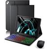MicroTunk Per iPad 6 Generation (2018)/5 Generation (2017)/IPad Pro 9.7 (2016)/IPad Air 2 (2014) 9.7 Pollici Cover custodia Con Bluetooth Italiano (QWERTY) Tastiera Retroilluminati Mouse Backlit Keyboard Case