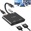 Avigers Adattatore USB-C a HDMI per 2 monitor simultanei, interruttore HDMI 1 in 2 uscite