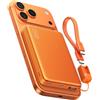 INIU for MagSafe Power Bank, Slimmest 25W Qi2.2 10000mAh Magnetic Portable Charger, 45W PD Fast Charging with USB C Cable, Battery Pack for iPhone Air 17 16 15 14 13 12 Only, Orange