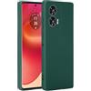 32ndShop 32nd Silicone Liquido Custodia Antiurto Slim Cover per Motorola Edge 50 Fusion Custodia Protettiva Compatta, Sottile e Resistente - Verde Acqua Scuro