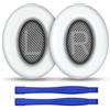 Ainiv Cuscinetti Auricolari di Ricambio Imbottiture per Bose, Cuscinetti Cuffie compatibile con Bose QuietComfort 35 (QC35), Cuscinetti di Ricambio Con Morbida Memory Foam in Pelle Proteica (Bianco