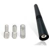 Vecys Asta antenna auto universale da 9 cm 1 pz. Antenna da tetto per auto Antenna FM AM di ricambio con 3 adattatori (M4, M5, M6) Asta corta per FM AM Tuning Radio Car Adapter Nero