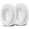 SOULWIT Cuscinetti Auricolari Ricambio per Lankey Sound 6S, Sound 9S Cuffie senza fili Over-Ear, Padiglioni Cuffie con Morbida Pelle Proteica e Schiuma ad Alta Densità - Bianco