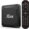 VHXSIN Android TV 13.0 X98K 4GB RAM 32GB ROM RK3528A CPU Quad Core Arm Cortex A53 Support 2.4/5.0GHz WiFi6 BT5.X 4K 100M Ethernet USB 3.0/2.0