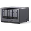 UGREEN NASync DXP6800 Plus NAS Desktop a 6 Alloggiamenti, Intel i3‑1215U 6‑Core, 8GB DDR5 RAM, SSD 128GB, 2.5GbE & 10GbE LAN, 2 Slot M.2 NVMe, HDMI 4K, Network Attached Storage (senza dischi)