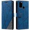 SONWO Cover per Oppo A53s / Oppo A33 2020, Flip Caso in PU Pelle Case Cover Portafoglio Custodia per Oppo A53s / Oppo A33 2020, [Kickstand] [Slot per Schede], Blu