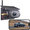 HUAJUN Retrocamera Auto Wireless Solare, 9600mAh Batteria Ricaricabile Telecamera Retromarcia, Posteriore Grandangolare Visione Notturna 1080P,Impermeabile IP67 per Camper, Camion, Rimorchi