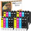 D&C Compatibili per Epson 502XL Multipack Cartucce per Epson Expression Home XP-5100 XP-5105 XP-5115 XP-5150 XP-5155 Workforce WF-2860 WF-2865 WF-2880 WF-2885 (confezione da 20)