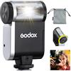Godox iA32 Mini Flash per Fotocamera,Tempo di Riciclo di 2,5 s Controllo Ottico S1/S2,Modalità A/M,Godox Mini Flash per Fotocamere Fuji,Canon,Nikon, Sony,Olympus,Panasonic