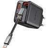 Mcdodo Caricatore GaN 35W con Cavo Retrattile Alimentatore USB C PD 3 Porte, Più Veloce del 30W, Ricarica Rapida per iPhone 17/16/15, Galaxy, MacBook, iPad, Xiaomi, Google Pixel