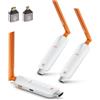 TIMBOOTECH HDMI wireless, fino a 6 RX, 2025 Trasmettitore e 2 Ricevitore HDMI Wireless 5G con Display LED, 1080P a 60 Hz, 165ft/50m, per laptop/TV box/DSLR su TV/monitor/proiettore/telefono/tablet (1TX+2RX)