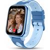 GiDaCom Orologio per Bambini con Pulsante SOS, Videochiamata HD, Modalità Scuola, Posizionamento LBS+WIFI, Schermo da 1,83 pollici, Smartwatch 4G CON SIM (Azzurro)