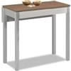 ASTIMESA - Tavolo da cucina estensibile - con ala caduta e piano laminato - Struttura in alluminio - per spazi ridotti - 90 x 50 cm