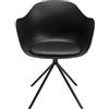 Kare Design Sedia A Braccioli Bel Air, Nero, 78x58x53cm, Altezza Seduta 47cm, Eleganto, Stile Vintage, Stile Retrò, Sala Da Pranzo, Sala Riunione, Scrivania