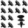 Polartreehome Set di 12 clip per tappetini auto universale, 3 in 1, con fibbia di montaggio antiscivolo in plastica, supporto rotondo per il fissaggio di clip, tappetini auto, tappetini auto, colore: nero