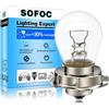 SOFOC P26S 12V 15W Lampadina Alogena per Faro & Antinebbia Moto 4000K Bianco Caldo Contatto Singolo Adatto Scooter Ciclomotori E-Bike 1Pcs