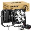 RIGIDON 2x faro da lavoro led 12V DT cablaggio kit 4.3 pollici 30W 2500lm | spot, luci di lavoro, per fuoristrada auto camion UTE ATV barca 4x4 trattore, impermeabile, 6000K bianca, fari di profondità