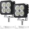 Fxlpower Fari da Lavoro LED Luce Diffusa, 12V 24V, 32W, 6500K Bianco, 3 in, 2 Pezzi | Impermeabile IP67, per Trattore, Uso Fuoristrada e Camion, Alluminio Pressofuso, per Retromarcia Veicoli
