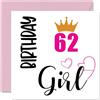 Stuff4 Biglietto di auguri 62° compleanno da donna ragazza 62 anni nonna nonna