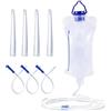Eniyou Clistere per Pulizia Intestino 1.2L Enema Kit Borsa per la Pulizia del Colon Enteroclisma Include 10 Tubi Rettali (10cm+26cm) Borsa per Clistere Portatile da Viaggio