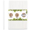 GREENBOX Cannucce di carta, 20 cm, cannuccia 5 mm, biodegradabili, cannucce bianche arrotolate verticalmente, cannucce per feste, cocktail, cannucce di carta, 250 pezzi