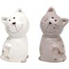 Dekohelden24 HW-KR26 - Set di 2 saliera in ceramica, per gatti, dimensioni circa 7 x 6 x 7 cm, motivo: gatto
