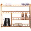 BAKAJI Scaffale Scarpiera Portascarpe Casa Multiuso 5 Ripiani Legno di Bambu Dimensione 80 x 26 x 69 cm Colore Bamboo Naturale