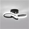 Toolight Plafoniera LED Soffitto, 22W 2500LM Lampada da Soffitto Creativo Forma di Fiore, Lampadario LED per Camera da letto Soggiorno Cucina Bagno Corridoio, Bianco Freddo 6500K, Nero, Dia 25cm