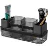 Vowupt Portaspazzolino per bagni, set di portabicchieri per spazzolino elettrico in plastica, portaspazzolino per bagno, organizer per dentifricio da doccia, contenitore per tazza per spazzolino da denti,