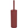 SPIRELLA - Spazzolone WC Akira Matt-Berry - Set da Parete - Acciaio Inox e Silicone - Supporto Sospeso - 40 x 9.5 x 9.5 cm - Colore Bordeaux - Igienico e Facile da Pulire
