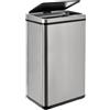 WELL HOME MOBILIARIO & DECORACIÓN Pattumiera intelligente senza gambe con apertura automatica o contatto manuale, 50 l, altezza: 67,5 (x35,5 x 26), grigio.