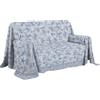 PENSIERI DELICATI Telo Copridivano 250 x 290 cm Made in Italy, Telo Copritutto 100% Cotone Puro, Fantasia Marina Blu, Ideale come Telo Arredo, Salvadivano o Copriletto Estivo (2 Piazze)
