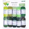 120 Gründl Lana Cotton Quick Mini Shades of Green Set per lavorare a maglia e all'uncinetto, 10 x 15 g, 100% cotone, 15 g/37 m, verde