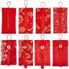 SUPERFINDINGS 8 Buste Rosse In Seta Portafortuna Sacchetti Cinesi Hong Bao Per Capodanno Matrimoni Nascita Decorazione Feste