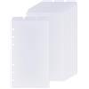SUPERFINDINGS 30 divisori in plastica per raccoglitori A6 con linguette, 3 fori, protezione per fogli rotondi, 3 schede, inserti bianchi per raccoglitori ad anelli, diario di viaggio, diario personale