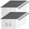 CIMOYBAI 20 Pezzi Sacchetto Di Zip A4, Porta Documenti Impermeabile, Busta Plastica Con Cerniera, Trasparenti Cartelline Portadocumenti, Documenti Portatile per Uffici Cosmetici Forniture