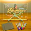SUPRBIRD Tavoletta di scrittura a LED con colori,Lavagna cancellabile 20x30cm con luce LED,Kit tavoletta di scrittura in acrilico con 7 penne al neon,Regali creativi per Adolescente, fidanzate, papà, mamme