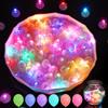 AUAUY 60PZ Mini LED a Palloncino Luci, Rotondo Lampada a Palloncino Lampeggianti, Mini Luci LED Impermeabili, per Matrimonio Compleanno Halloween Festa di Natale Capodanno Decorazione, (Colorato)