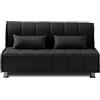 EVERGREENWEB MATERASSI & BEDS EVERGREENWEB Divano Letto 2 Posti con Materasso Matrimoniale 140x190 Ortopedico, Prontoletto RICHIUDIBILE con Rivestimento SFODERABILE e Lavabile, Coppia Cuscini SUPERSOFT Abbinati color Nero, EVENING